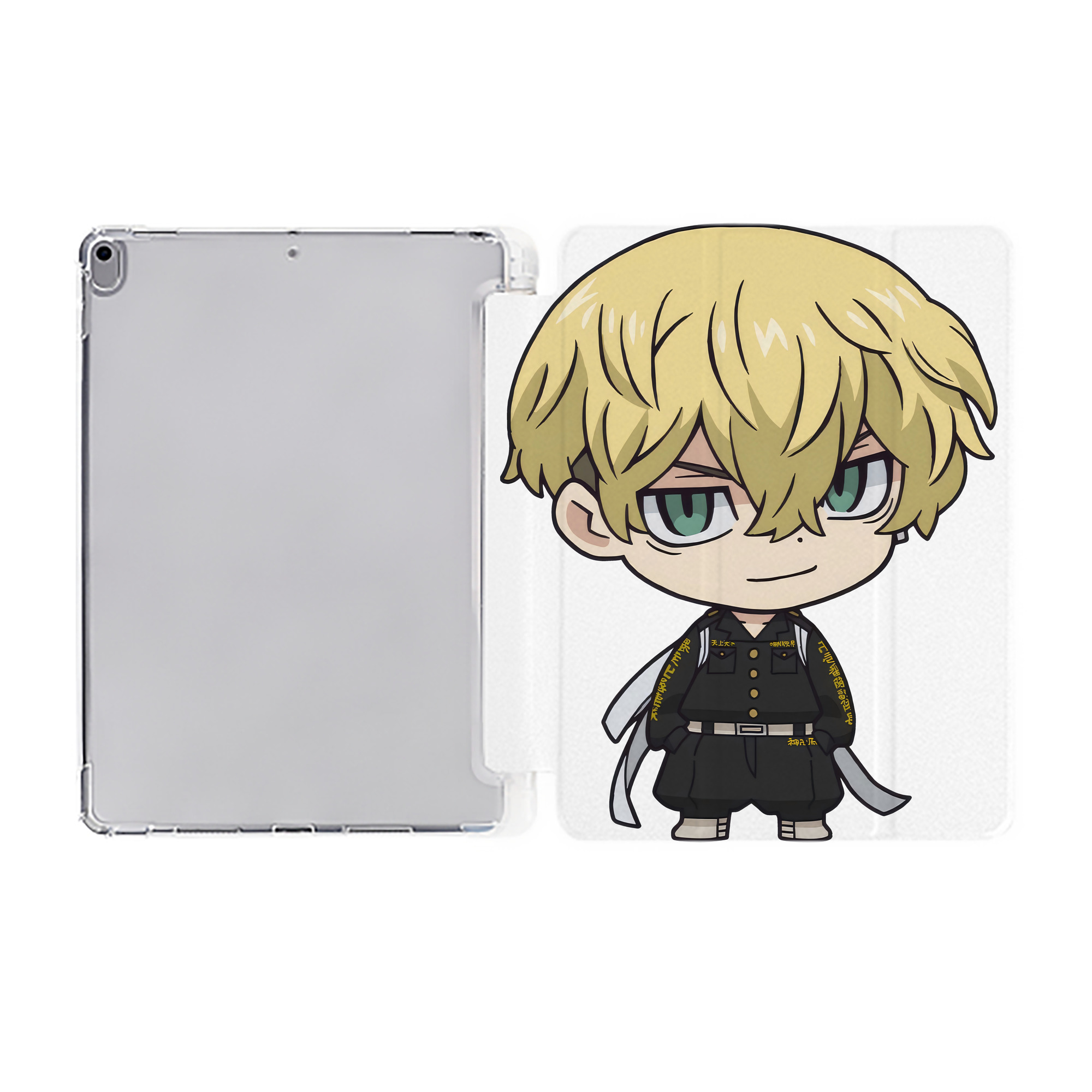 （画像用） 東京リベンジャーズ Tokyo Revengers IPad ケース ペン収納付き 三つ折りスタンド PUレザー×シリコン 対応機種9.5/10.5/10.9インチ